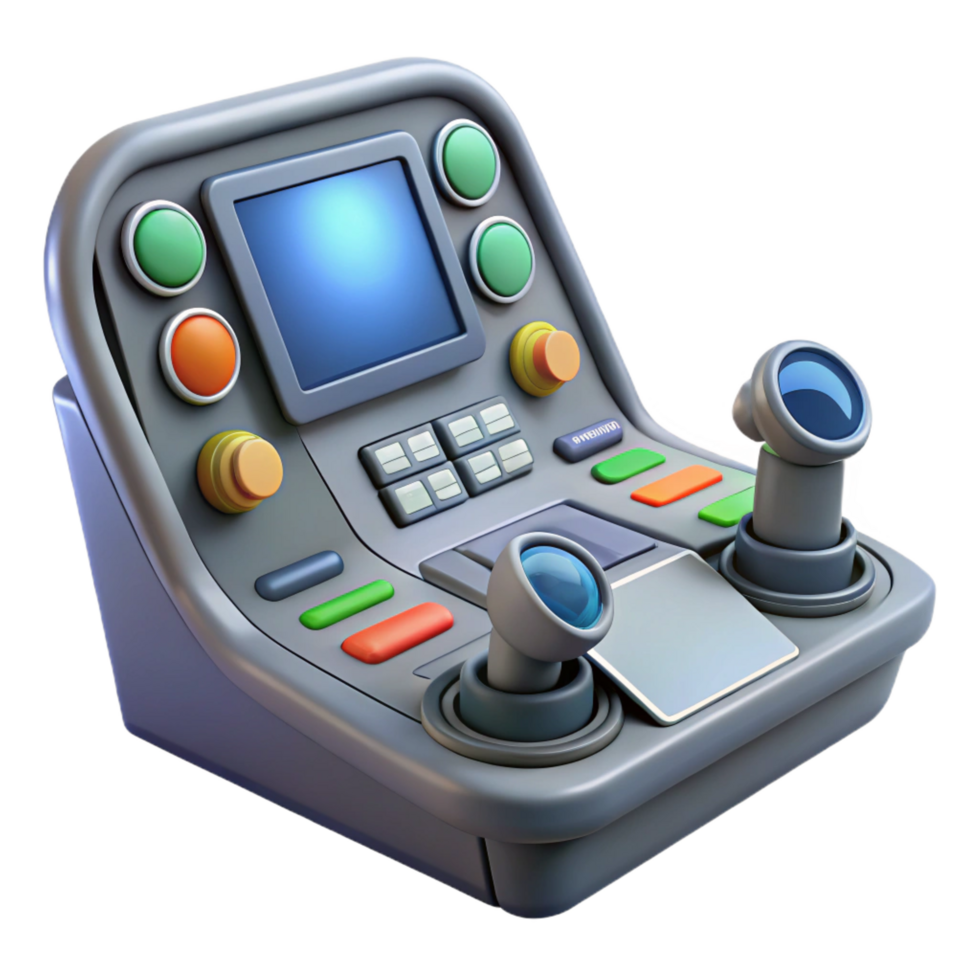 wonderful traditional Spaceship cockpit control panel with buttons and levers high resolution png