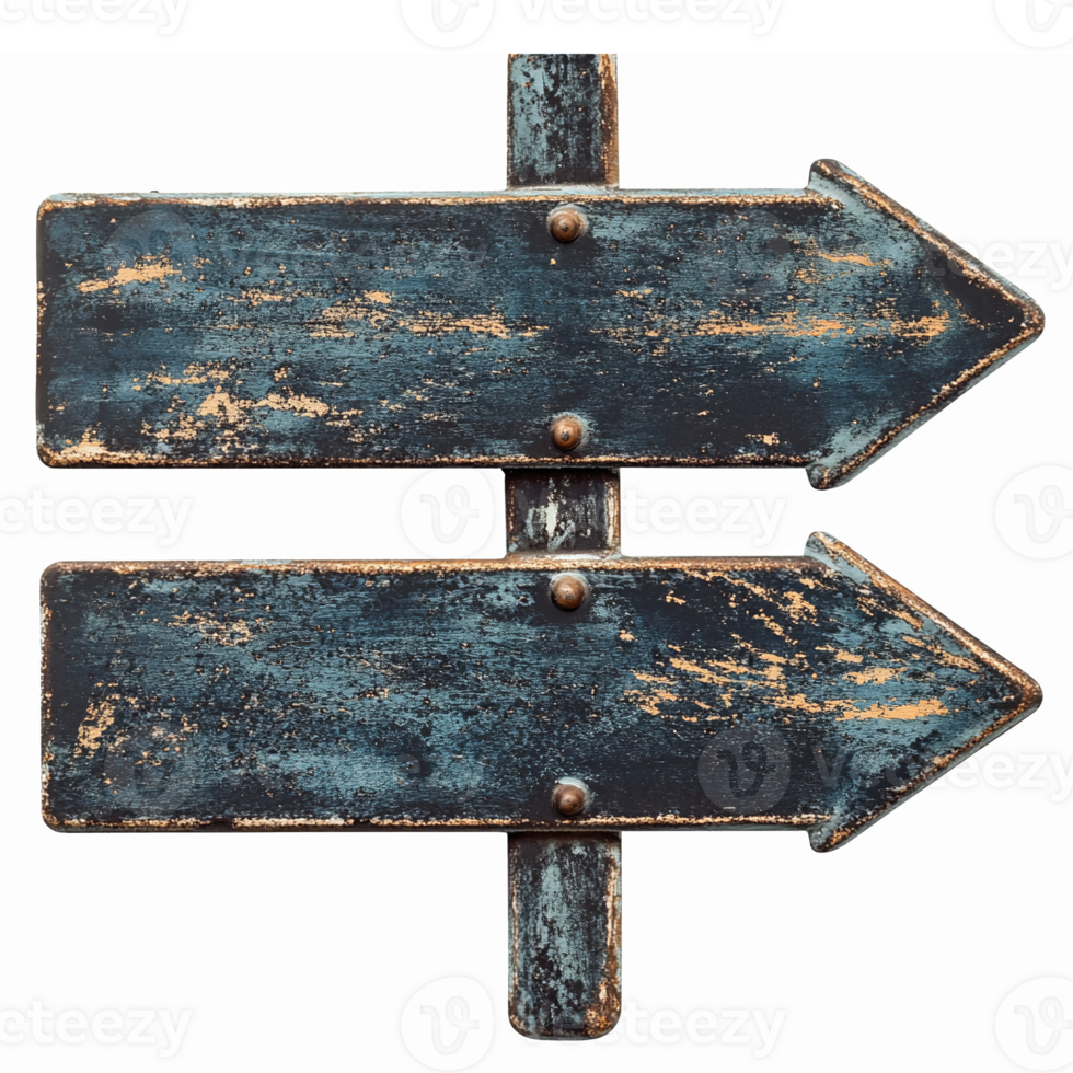 Vintage Directional Sign Rustic Arrow Markers for Travel and Navigation Projects png
