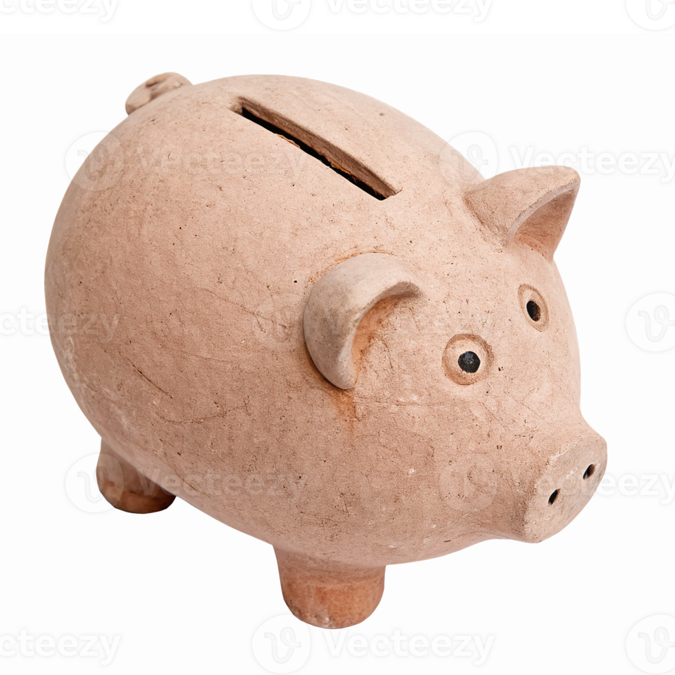 Ceramic Piggy Bank with Slot for Savings Cute Design for Financial Education and Savings Goals png