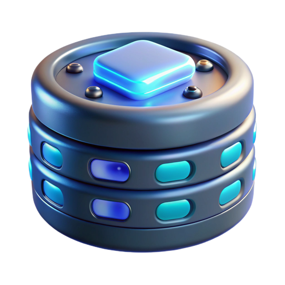magnificent artistic Futuristic data storage device with blinking lights premium png