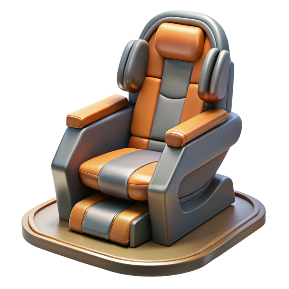 stunning rustic Spaceship cockpit chair with restraints genuine png