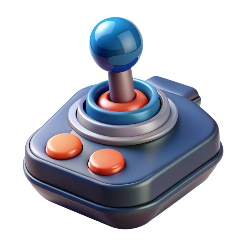 impressive artistic Spaceship control stick with buttons and triggers high quality png