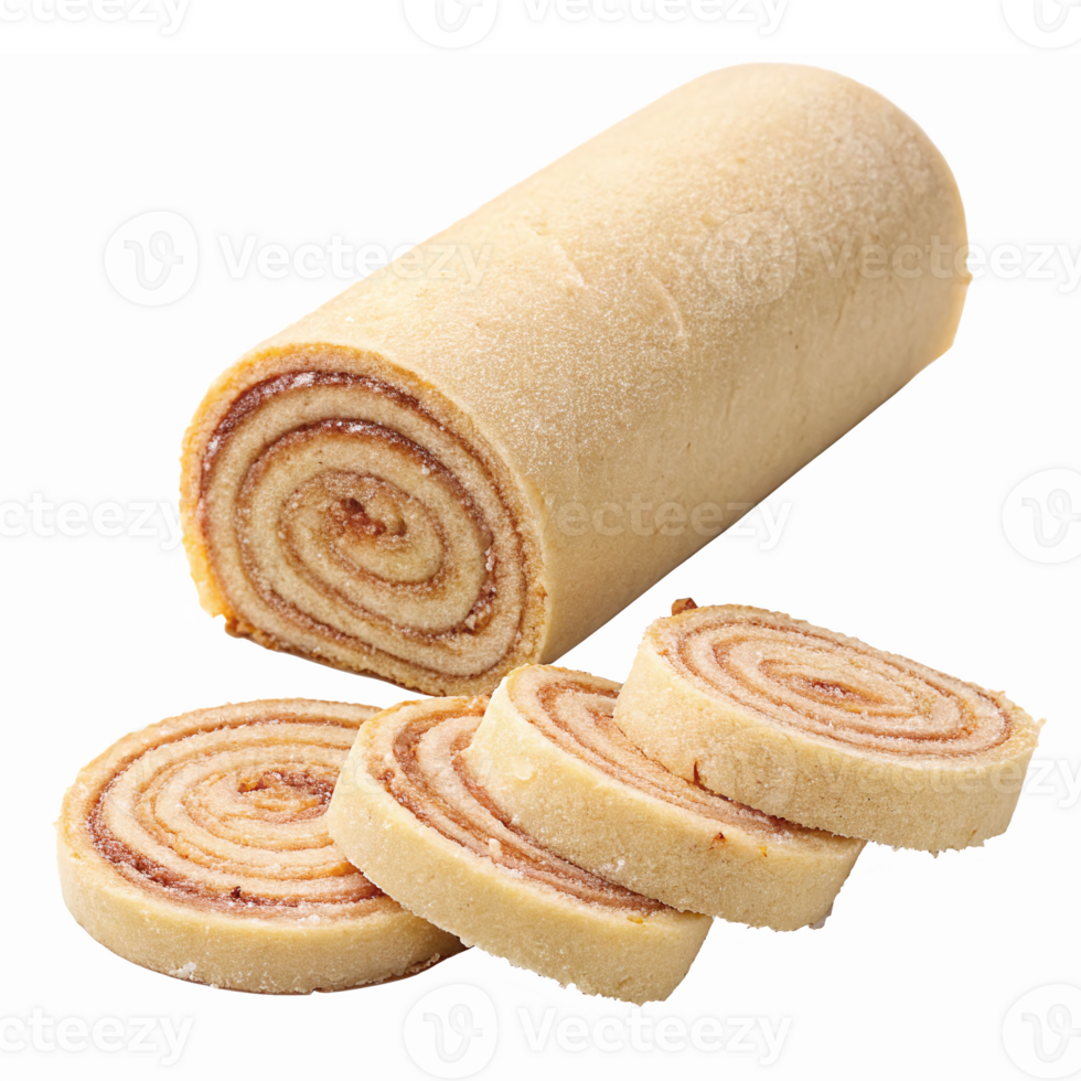 Delicious Rolled Cake Slices with Swirled Filling Ideal for Dessert Recipes and Baking png
