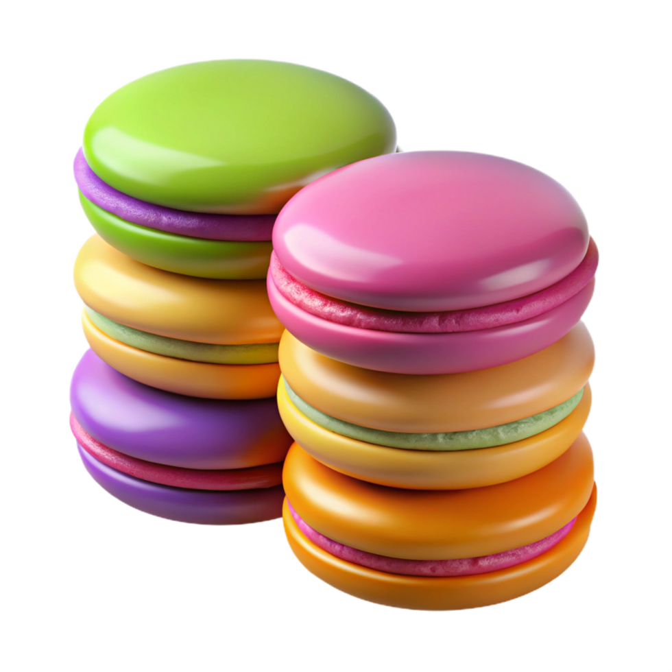 impressive abstract A stack of colorful macarons exclusive png