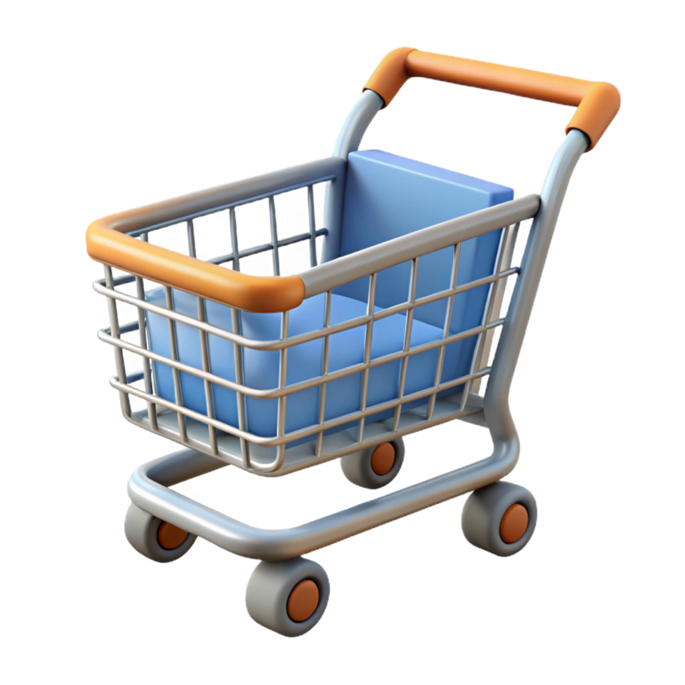 extraordinary modern A shopping cart, empty professional png