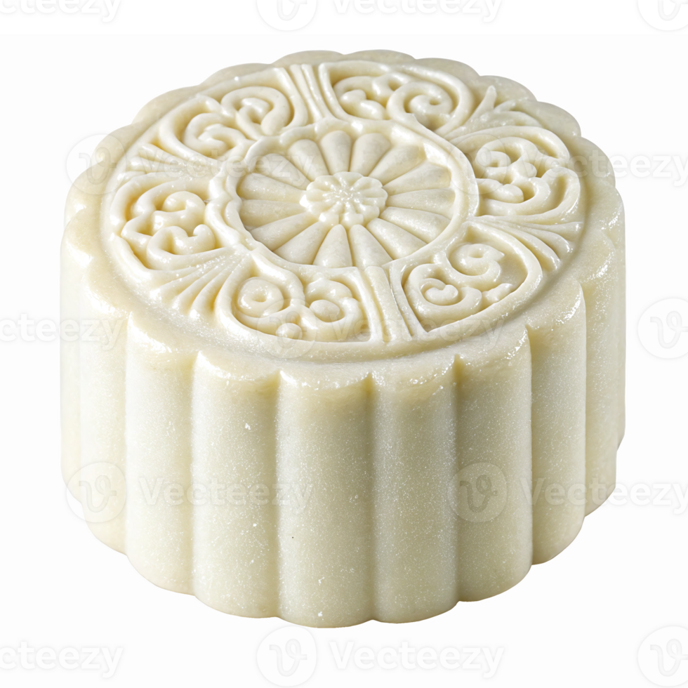 Elegant Round Decorative Soap with Intricate Floral Pattern on a Transparent Background png