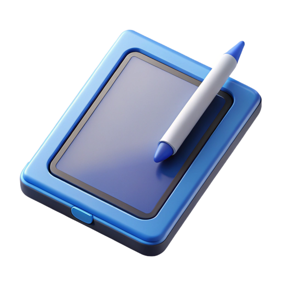 magnificent abstract A tablet computer with a stylus high quality png