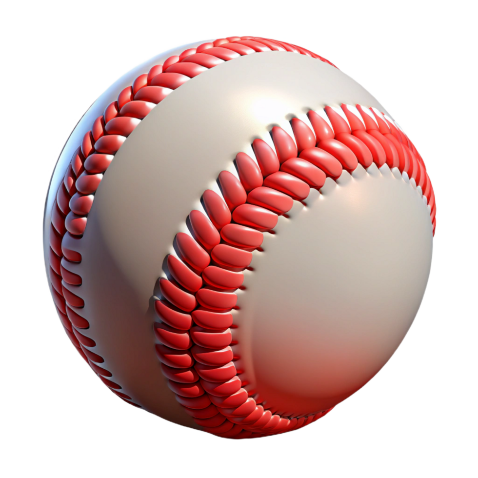 magnificent traditional A baseball with red stitching genuine png