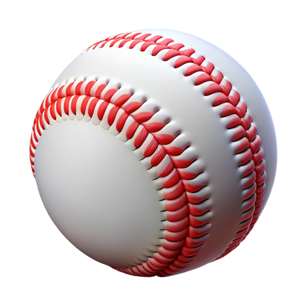 extraordinary classic A baseball with red stitching 4K png
