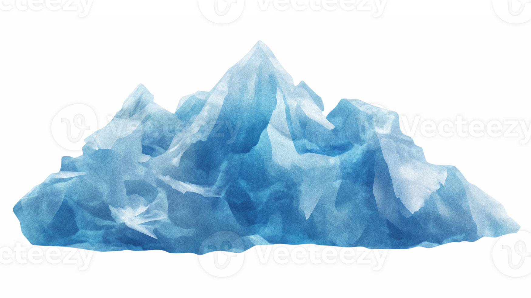 Realistic Iceberg Illustration with Transparent Background for Winter and Nature Themes png