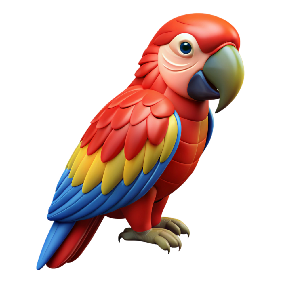 magnificent rustic A perched Scarlet Macaw, original png