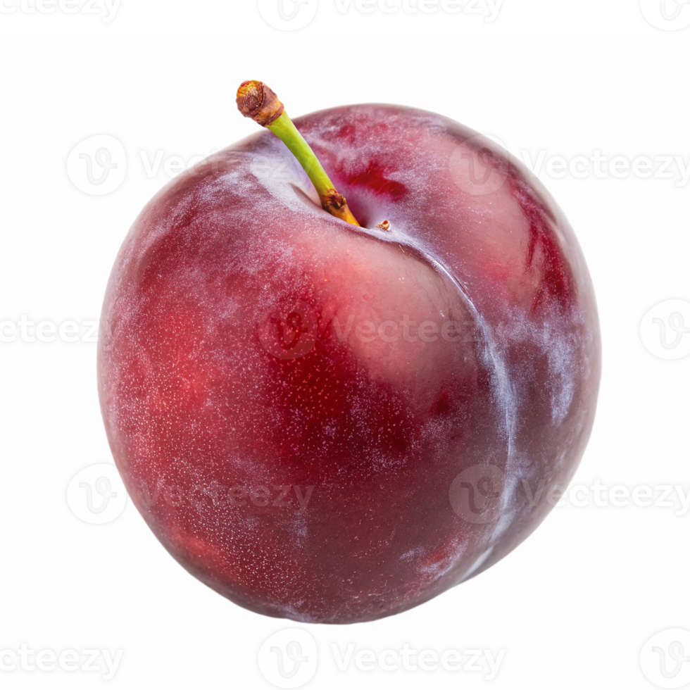 Fresh Juicy Red Plum Fruit Isolated on Transparent Background Perfect for Healthy Eating Concepts png