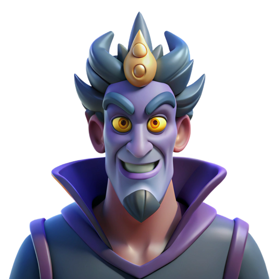 impressive traditional Hades, God of the Underworld, stern expression, high resolution png