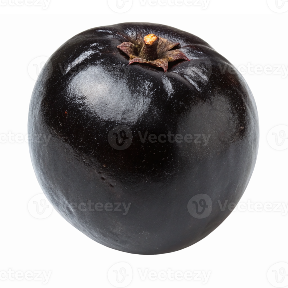 Fresh Glossy Black Apple Isolated on Transparent Background for Healthy Eating Concepts png