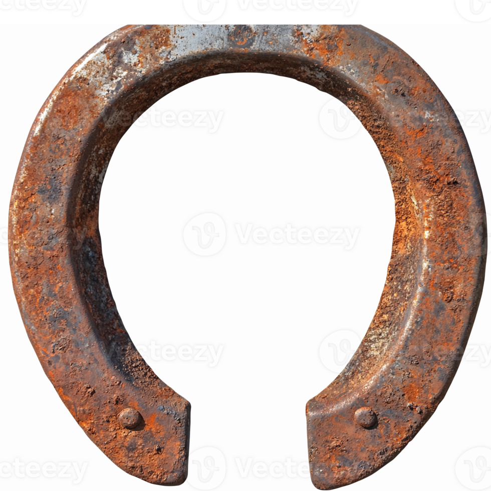 Rusty Horseshoe Vintage Decor Element for Farmhouse Style Home and Western Themed Projects png