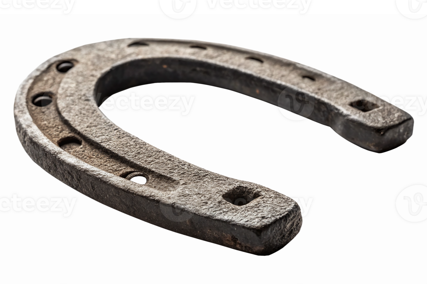 Rusty Horseshoe Isolated on Transparent Background for Good Luck and Equestrian Themes png