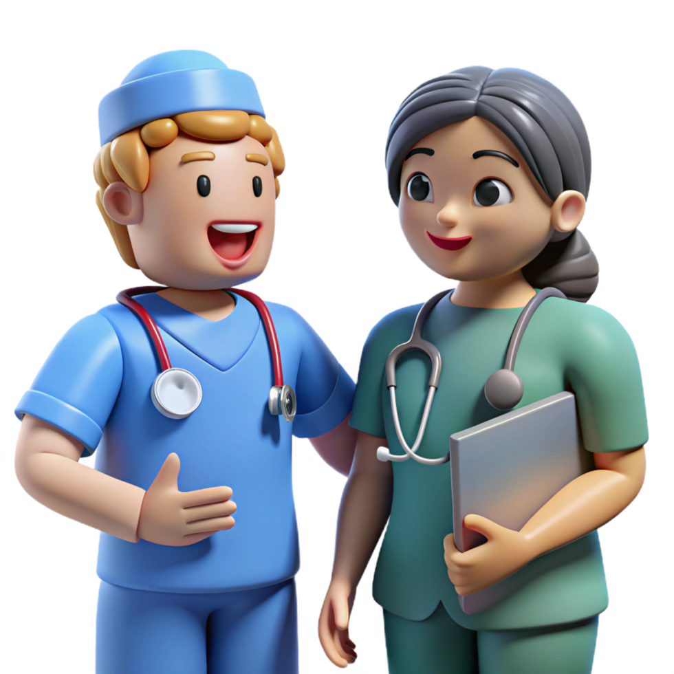 magnificent creative Supportive nurse listening to a patient professional png