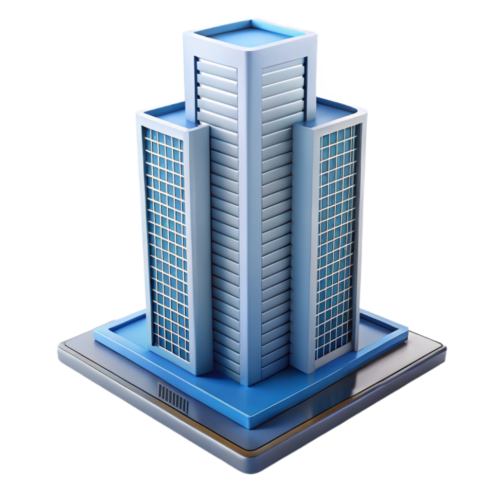 impressive traditional Modern skyscraper architectural model, 4K png