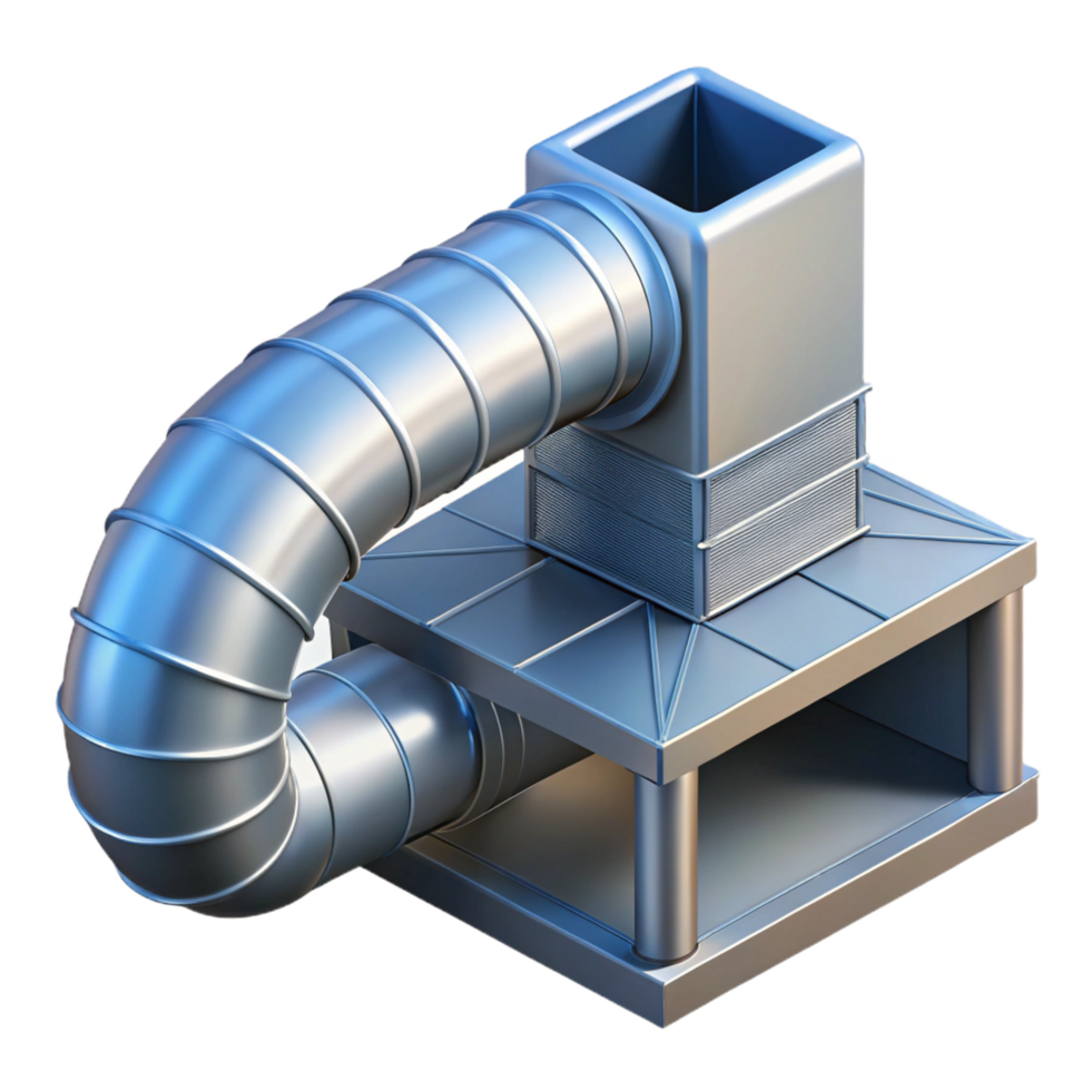 elegant classic HVAC system ductwork, high quality png