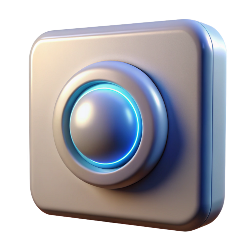 impressive traditional Doorbell button, illuminated, authentic png