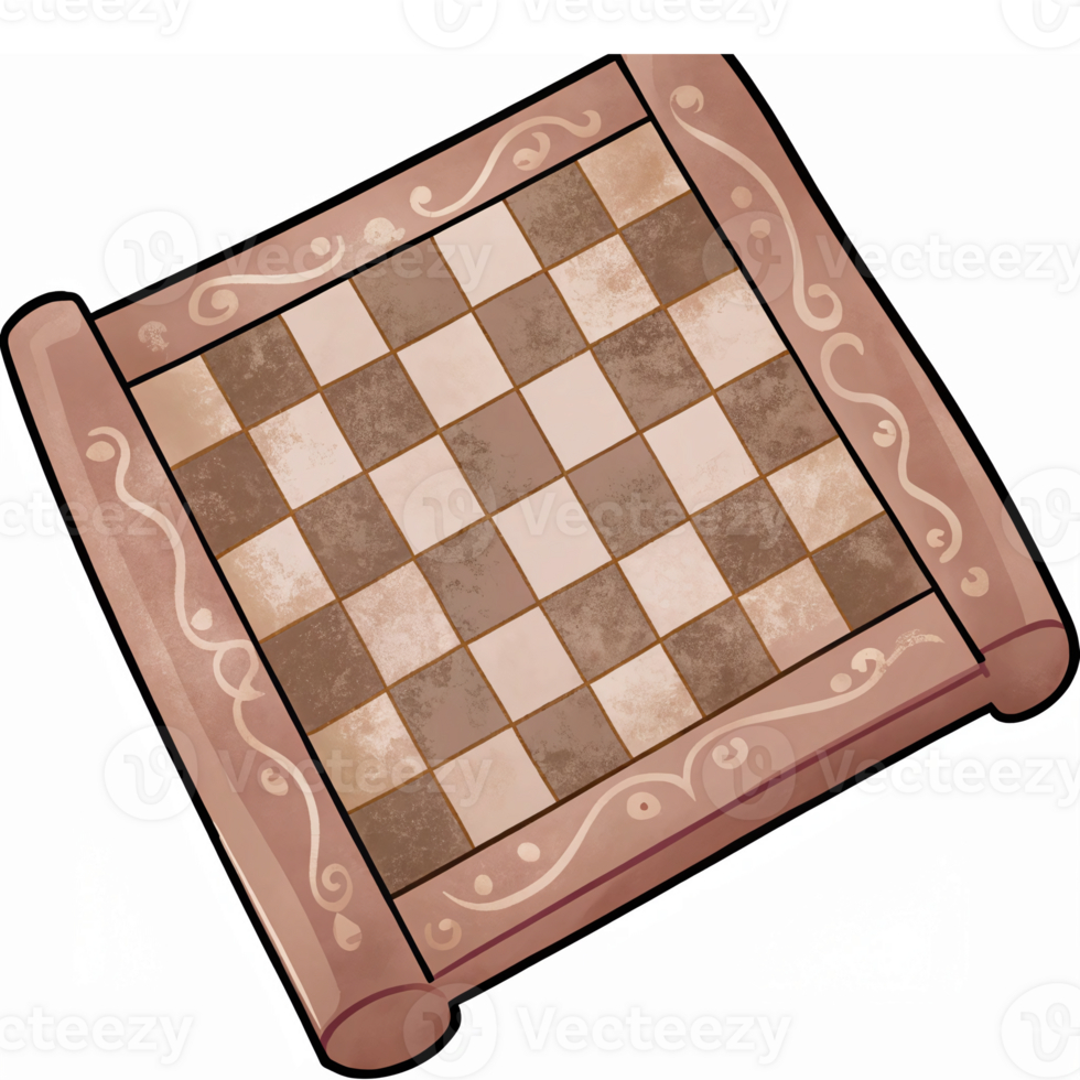 Elegant Vintage Checkerboard Design for Game Night and Home Decor png