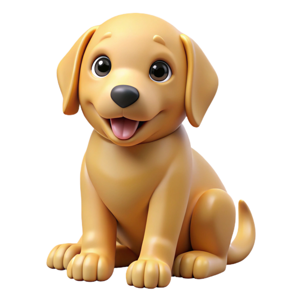 wonderful classic Playful golden retriever puppy, sitting, genuine png