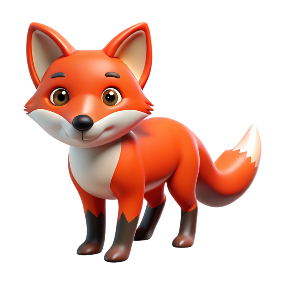 beautiful artistic Red fox, cunning expression, high quality png