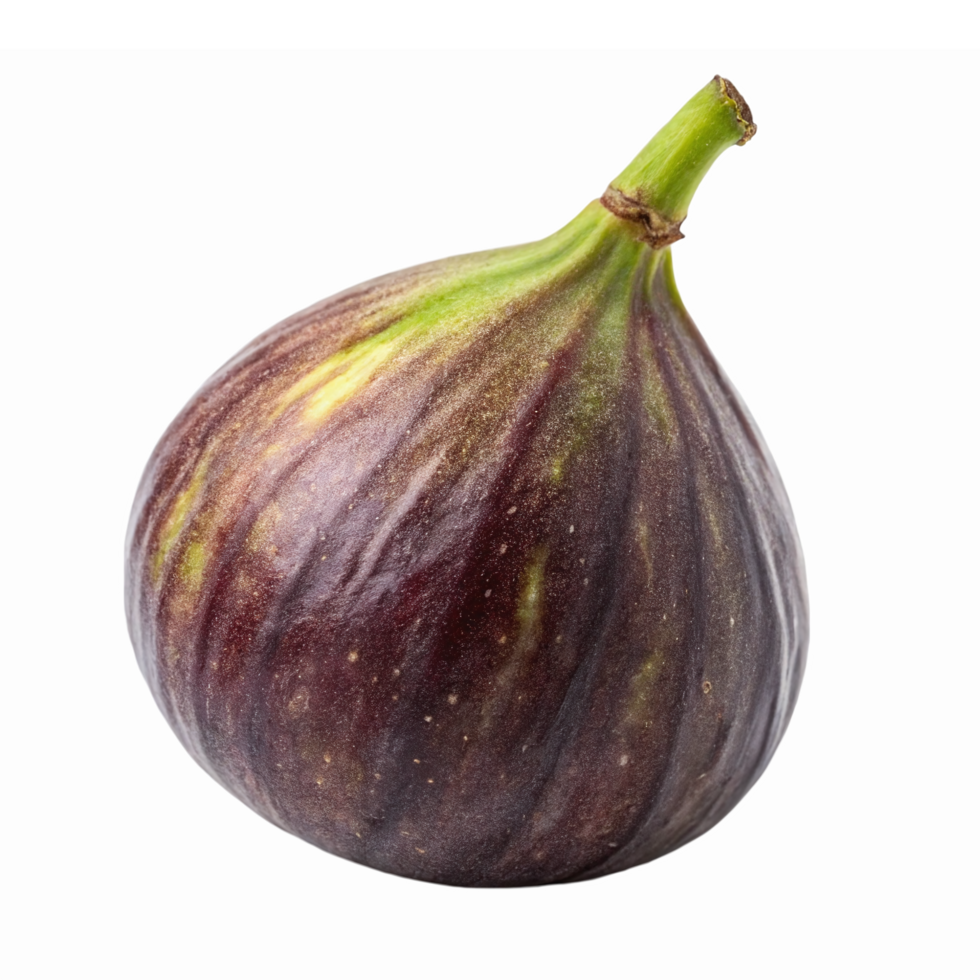 Fresh Ripe Fig Isolated on White Background with Detailed Texture for Culinary and Health Use png