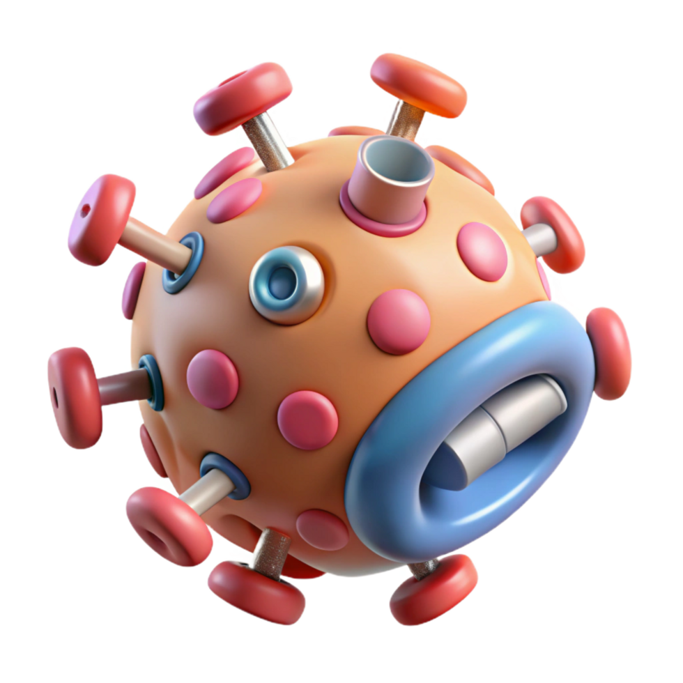 impressive contemporary Medical nanobots, microscopic, repairing damaged tissue 4K png