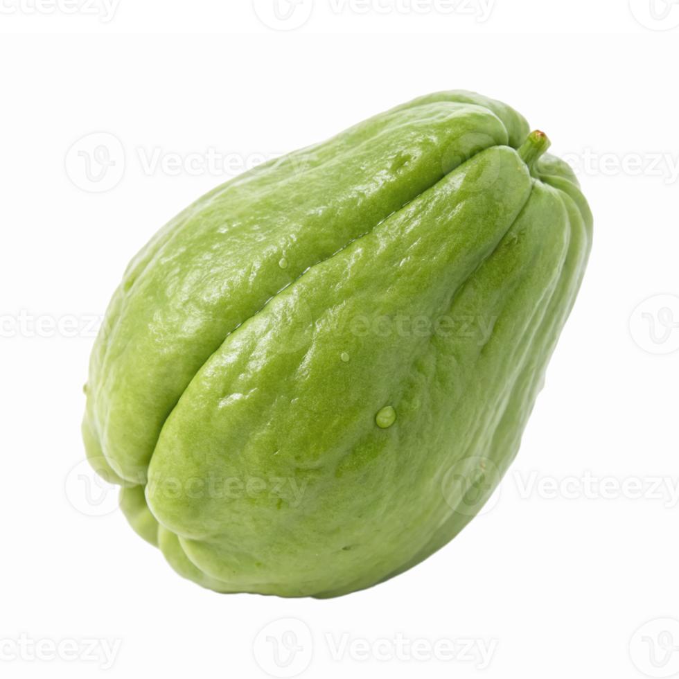 Fresh Green Chayote Vegetable Isolated on Transparent Background for Culinary Uses png