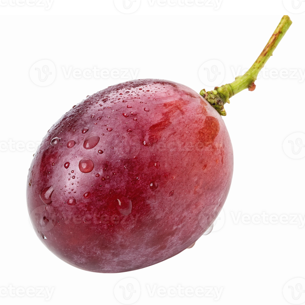 Fresh Realistic Red Grape with Water Droplets on Transparent Background png