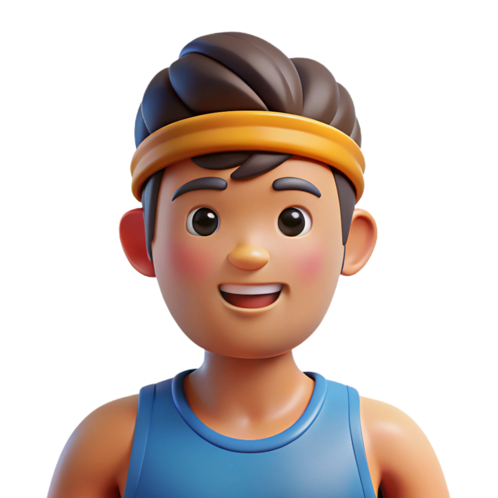 extraordinary artistic Focused athlete, sweatband, determined expression, exclusive png
