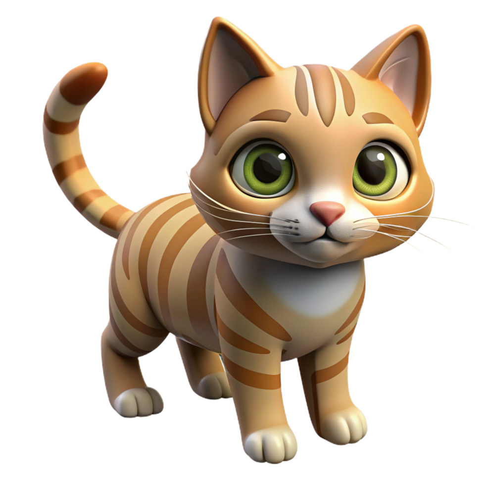 vibrant traditional Playful kitten, tabby cat, curious expression, exclusive png