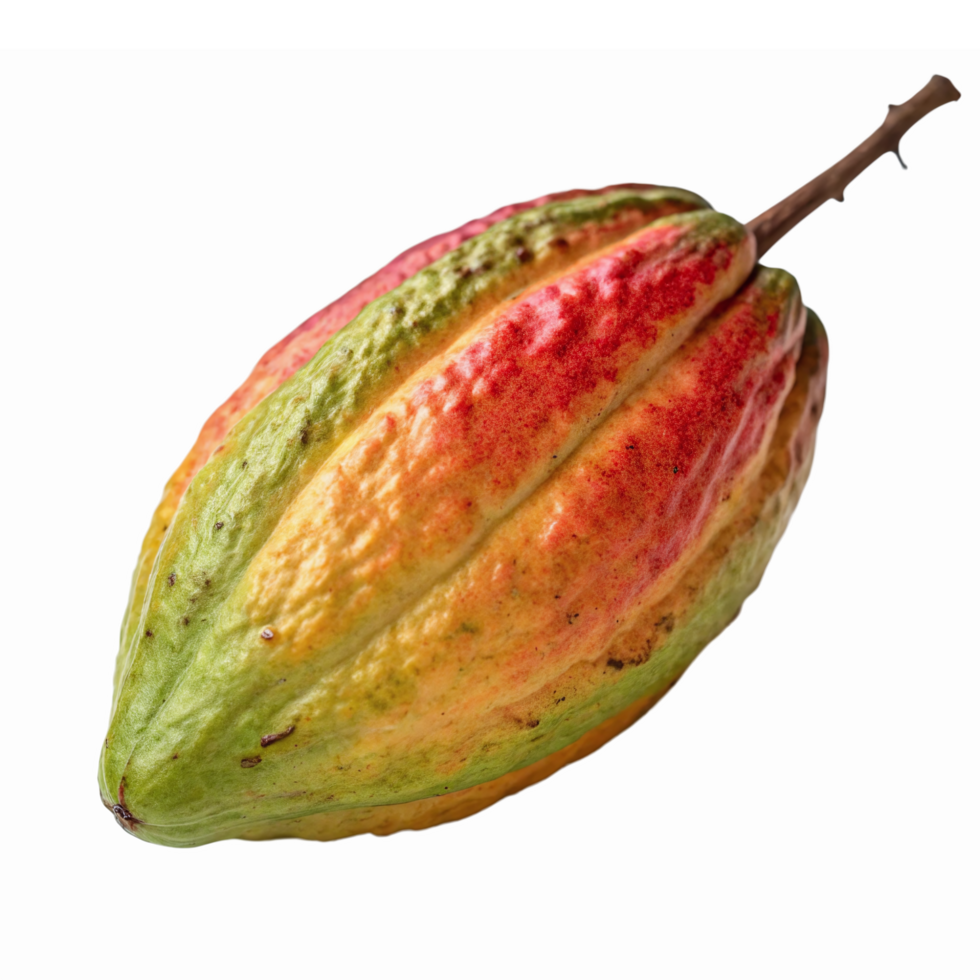 Vibrant Cocoa Pod Isolated on Transparent Background for Culinary and Wellness Use png