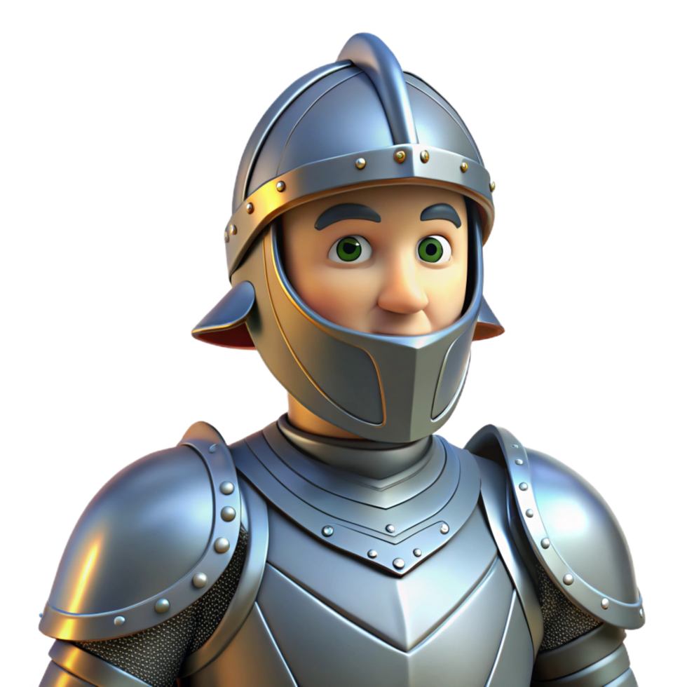 magnificent creative Medieval knight, suit of armor, helmet, exclusive png