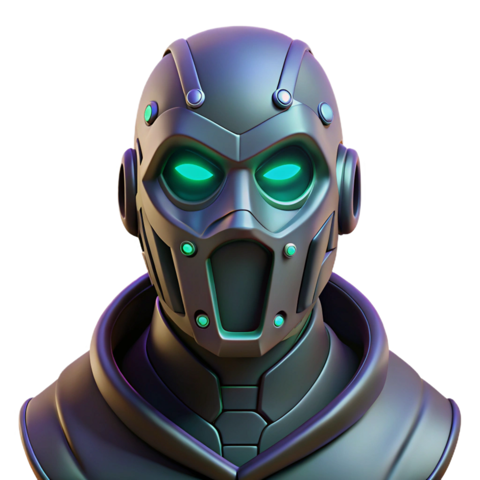 beautiful traditional Cyberpunk mask, concealing identity, glowing details premium png