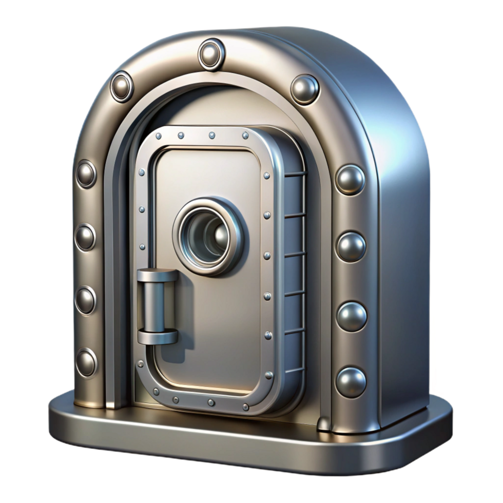 wonderful abstract Spaceship door, metallic, airtight seal authentic png