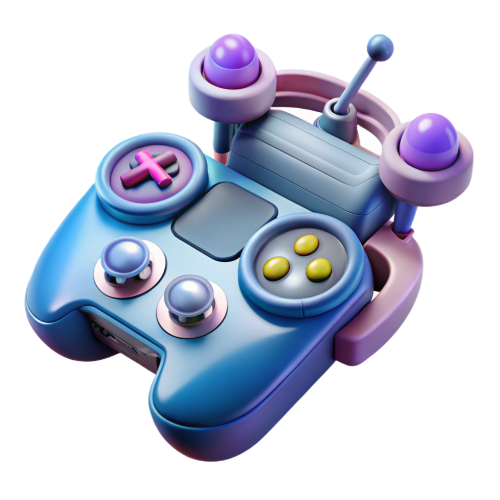 extraordinary minimalist Cyberpunk drone controller, joystick, buttons, display high resolution png