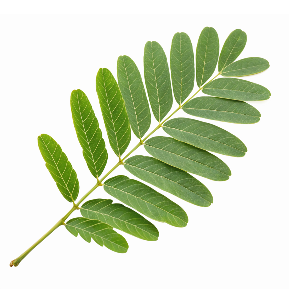 Vibrant Green Leaf Branch with Detailed Leaflets Ideal for Natural Designs and Eco Projects png