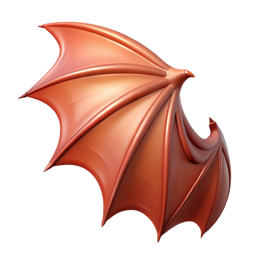 extraordinary abstract A single, stylized, dragon wing, folded elegantly exclusive png