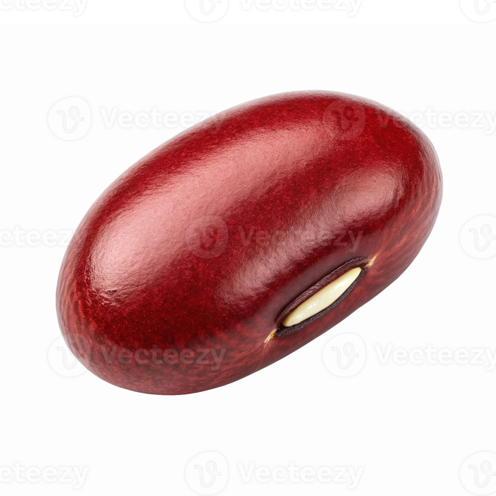 Realistic Red Kidney Bean Isolated on Transparent Background for Culinary and Nutritional Use png