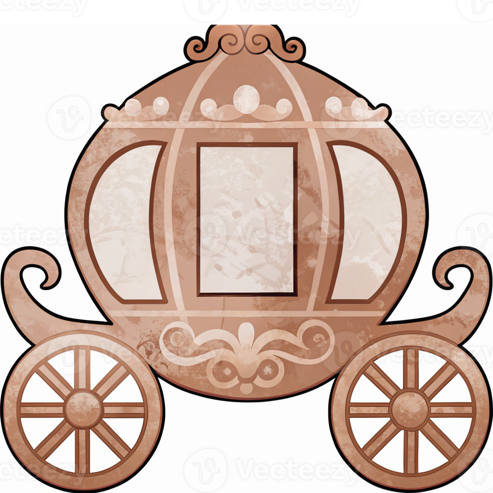 Elegant Vintage Decorative Carriage with Intricate Design for Fairytale Themes and Events png