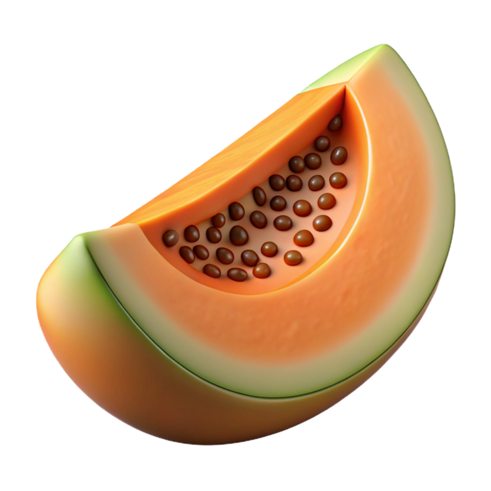 elegant creative Papaya slice high resolution png