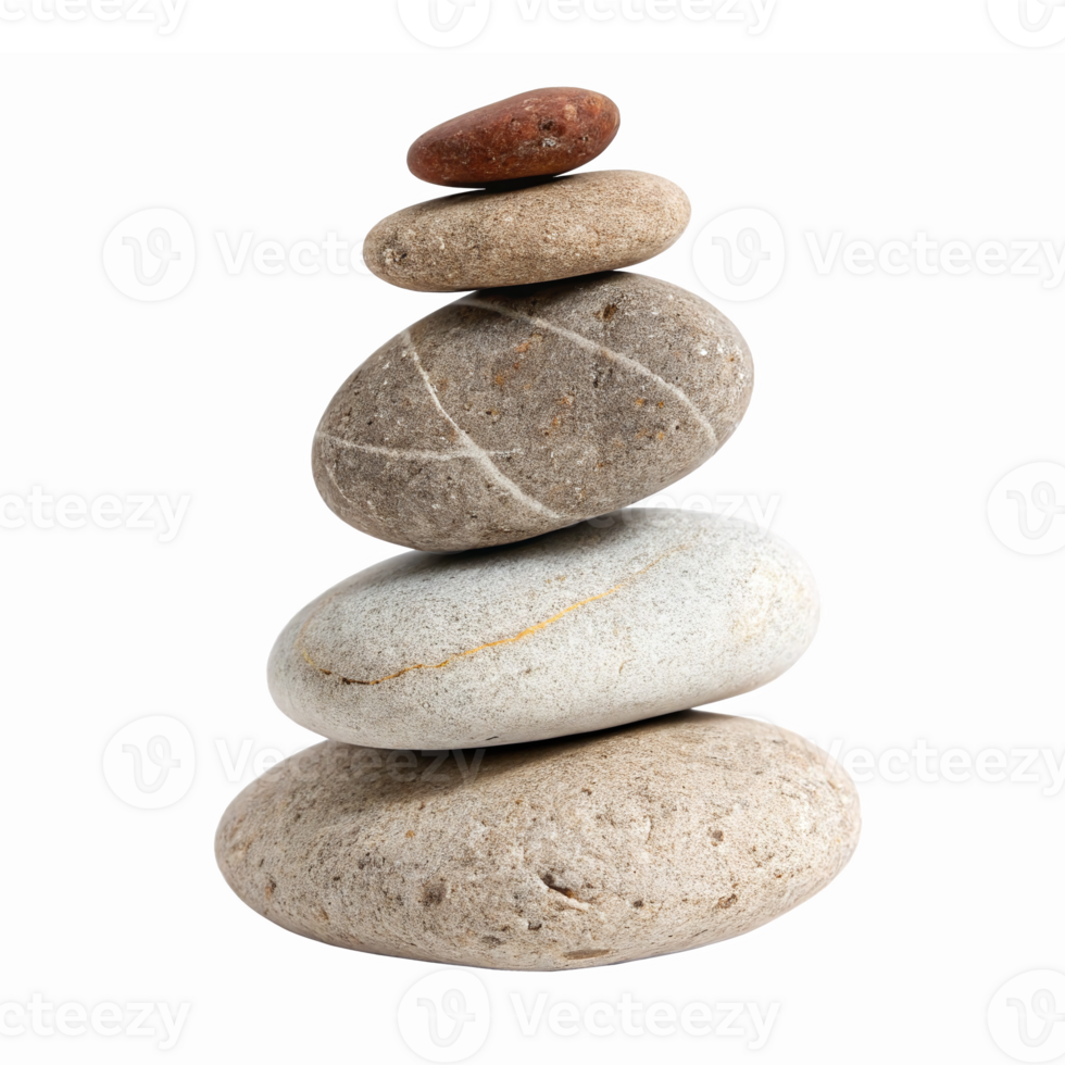 Balanced Rock Stack Symbolizing Stability Tranquility and Mindfulness in Natural Settings png
