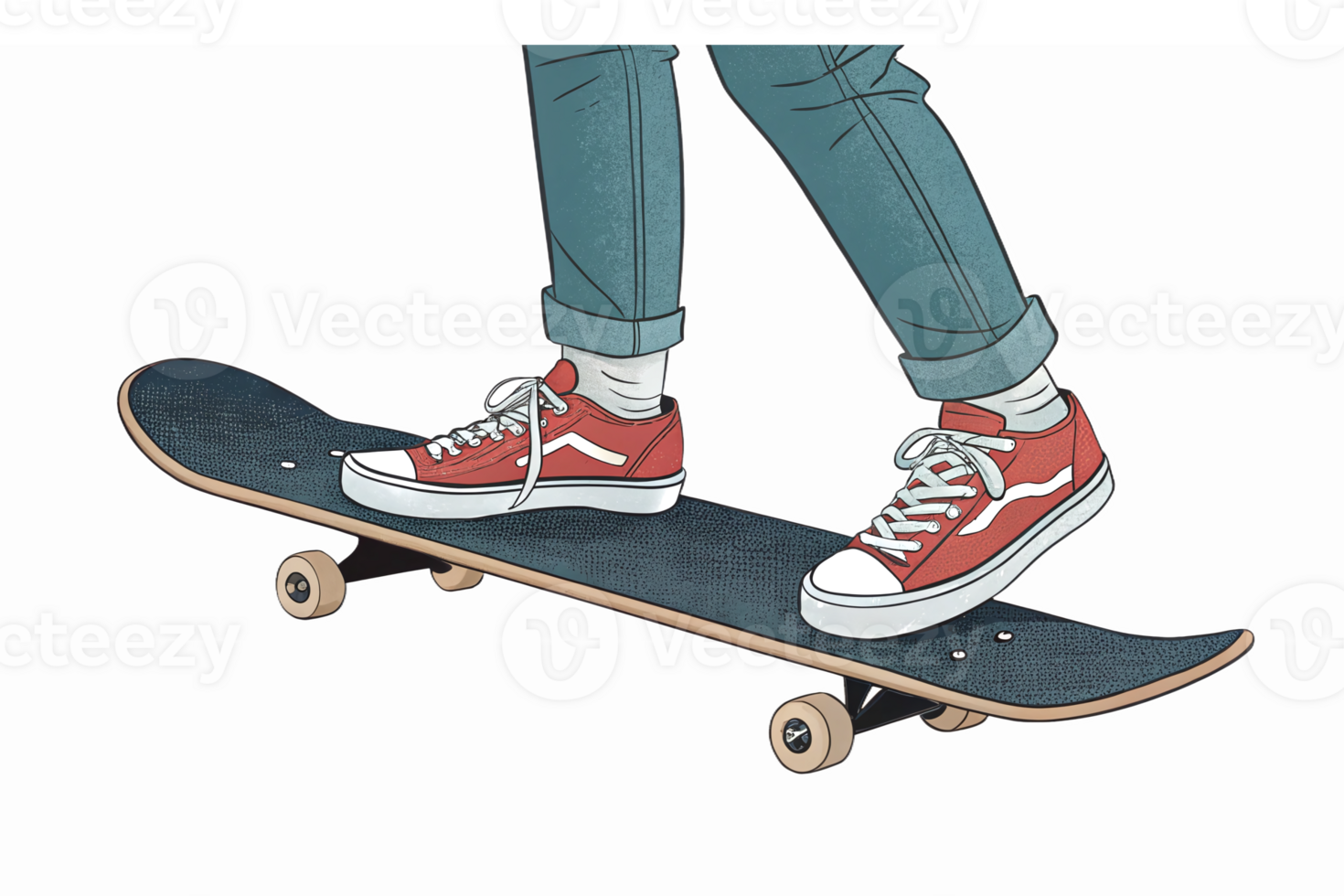 Skateboarder in Red Sneakers Performing Tricks Stylish Street Style Youth Culture png
