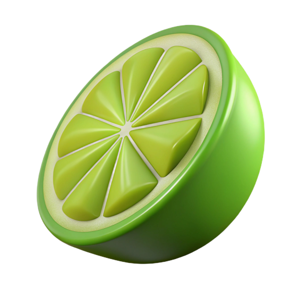 beautiful abstract Lime wedge authentic png