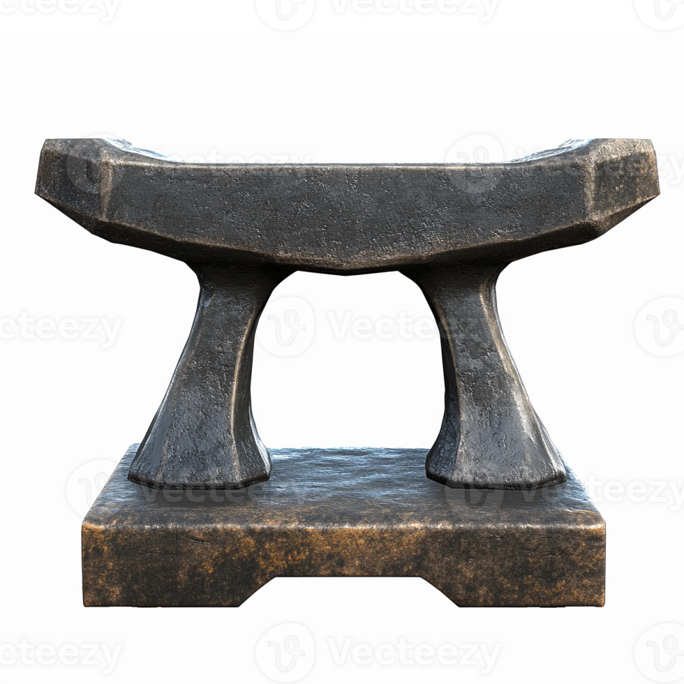 Stylish Modern Stone Bench with Unique Shape for Outdoor Gardens and Patio Decor png