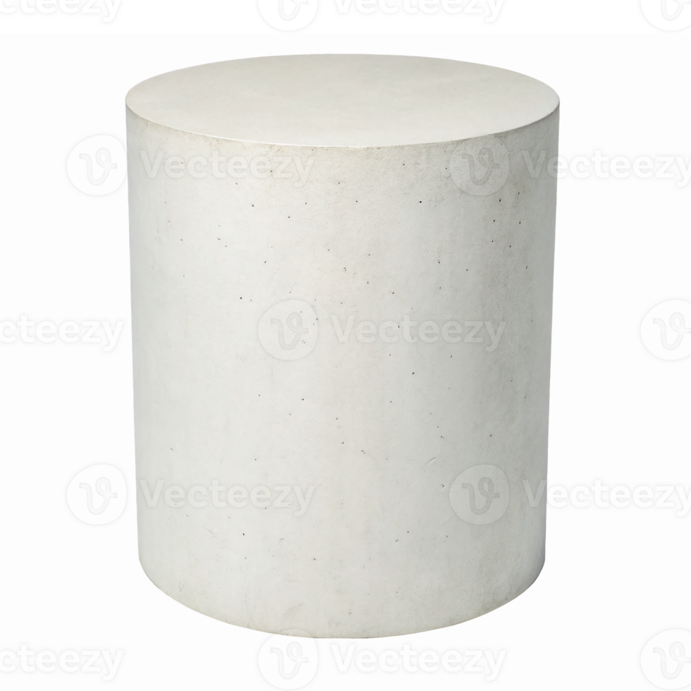 Minimalist White Cylinder Pedestal for Modern Decor Display or Product Presentation png