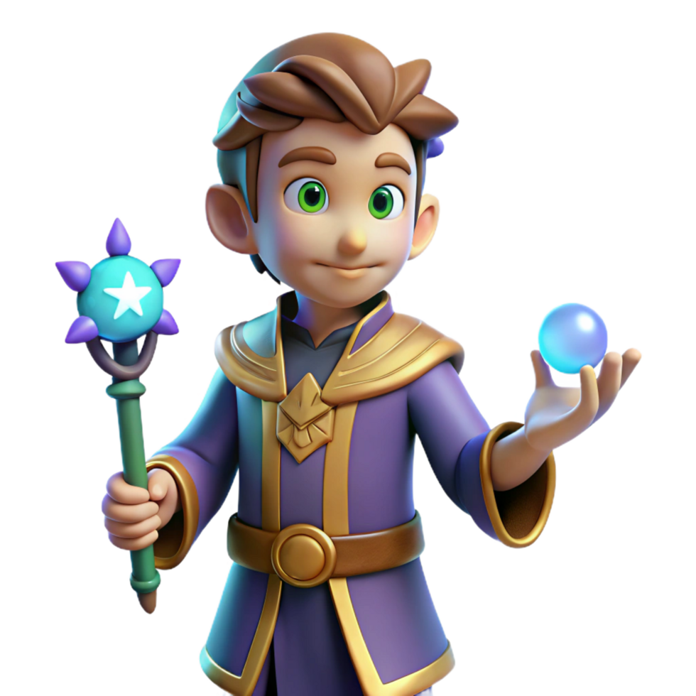impressive abstract Fantasy character with magical abilities, 4K png