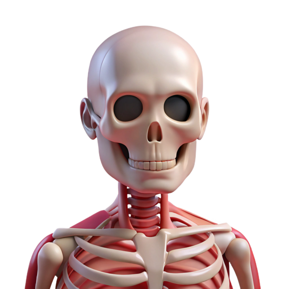extraordinary classic Portrait of a human skeleton, high quality png